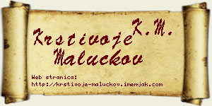 Krstivoje Maluckov vizit kartica